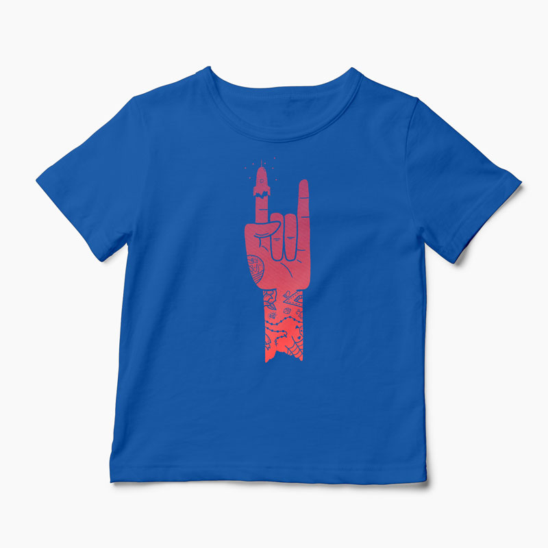 Tricou Personalizat ROCKet Ship - Copii-Albastru Regal